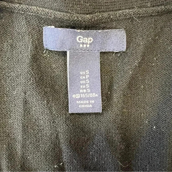 Gap black long open cardigan SZ SM - Picture 2 of 4